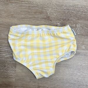 Yellow Gingham Kids Swim bottoms